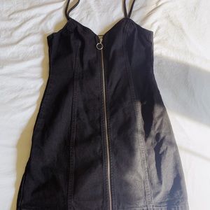 *SOLD ON DEPOP*  Topshop moto black denim dress